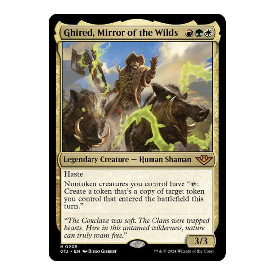 Ghired Mirror of the Wilds (OTJ) #205 Mythic Rare (Foil Lightly Played) Outlaws of Thunder Junction Magic: The Gathering: 2024