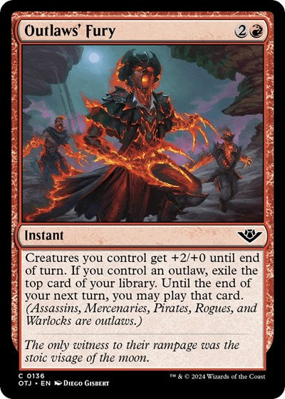 Outlaws Fury (OTJ) #136 Common Outlaws of Thunder Junction Magic: The Gathering: 2024