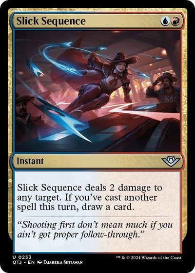 Slick Sequence (OTJ) #233 Uncommon (Near Mint) Outlaws of Thunder Junction Magic: The Gathering: 2024