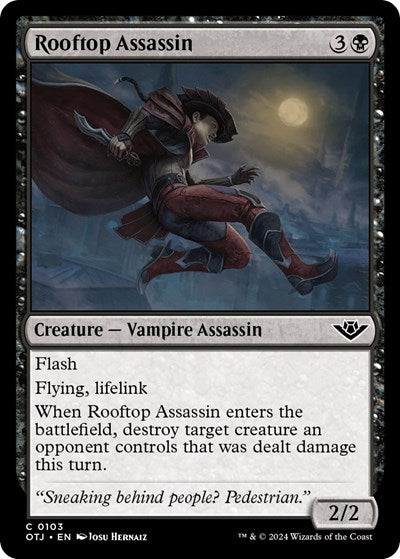 2024 Magic: Outlaws of Thunder Junction (OTJ) - Rooftop Assassin (#103, Common) (Lightly Played)