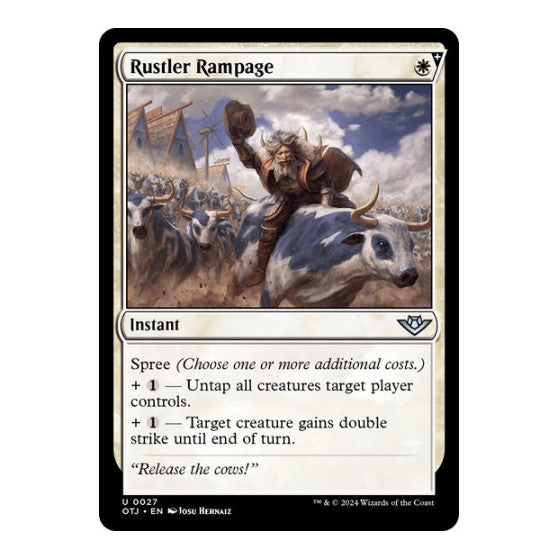 Rustler Rampage (OTJ) #27 Uncommon (Foil Lightly Played) Outlaws of Thunder Junction Magic: The Gathering: 2024