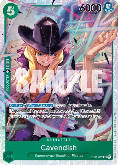 Cavendish (EB-01) #EB01-012 Secret Rare (Foil Near Mint) Extra Booster: Memorial Collection One Piece Card Game: 2024