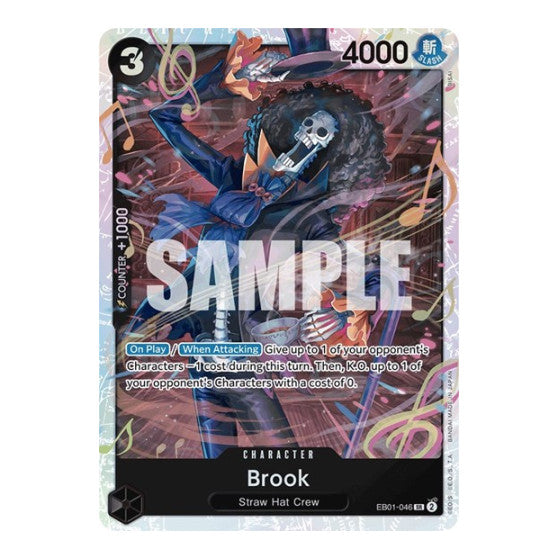 Brook (046) (EB-01) #EB01-046 Super Rare (Foil Near Mint) Extra Booster: Memorial Collection One Piece Card Game: 2024