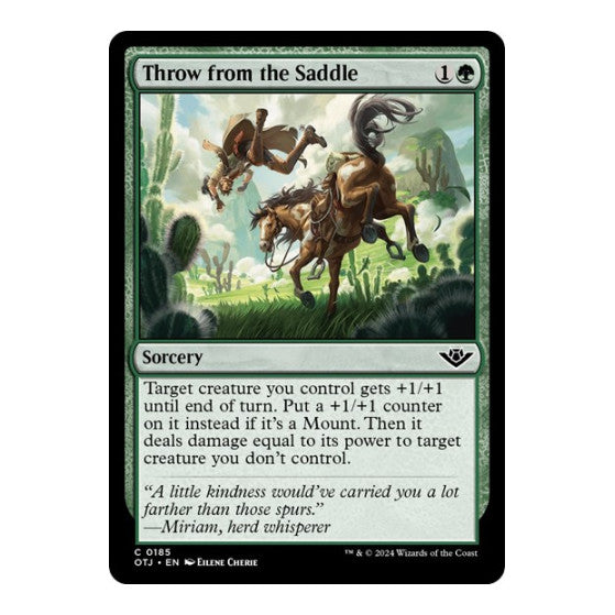 Throw from the Saddle (OTJ) #185 Common Outlaws of Thunder Junction Magic: The Gathering: 2024