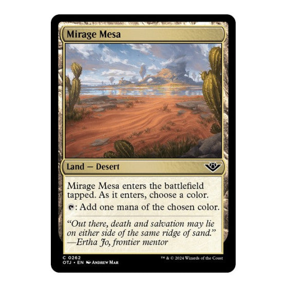 Mirage Mesa (OTJ) #262 Common Outlaws of Thunder Junction Magic: The Gathering: 2024