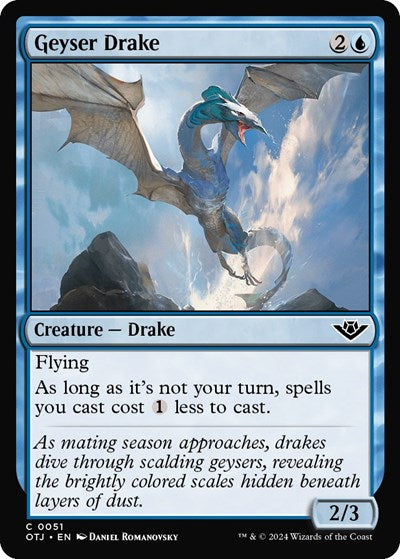 Geyser Drake (OTJ) #51 Common (Lightly Played) Outlaws of Thunder Junction Magic: The Gathering: 2024