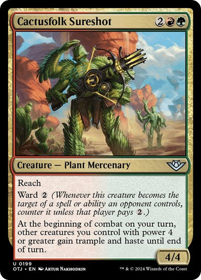 Cactusfolk Sureshot (OTJ) #199 Uncommon (Moderately Played) Outlaws of Thunder Junction Magic: The Gathering: 2024