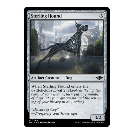 Sterling Hound (OTJ) #249 Common (Lightly Played) Outlaws of Thunder Junction Magic: The Gathering: 2024