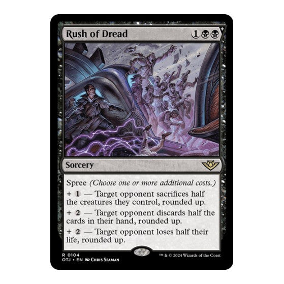 Rush of Dread (OTJ) #104 Rare (Lightly Played) Outlaws of Thunder Junction Magic: The Gathering: 2024