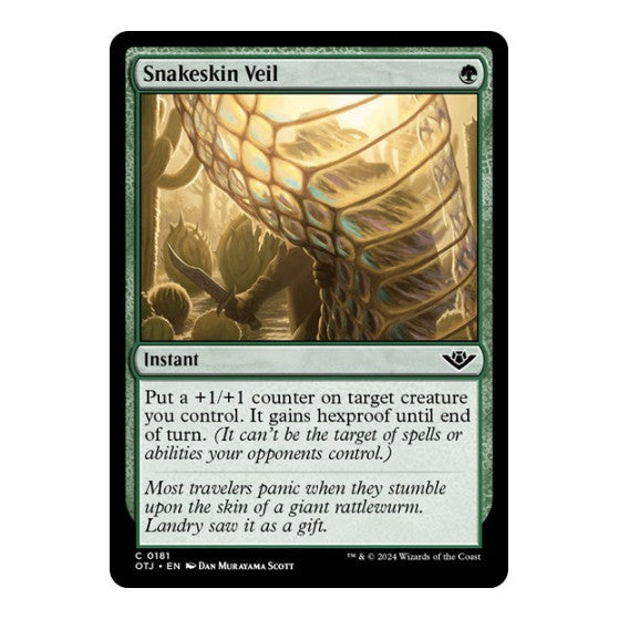Snakeskin Veil (OTJ) #181 Common Outlaws of Thunder Junction Magic: The Gathering: 2024