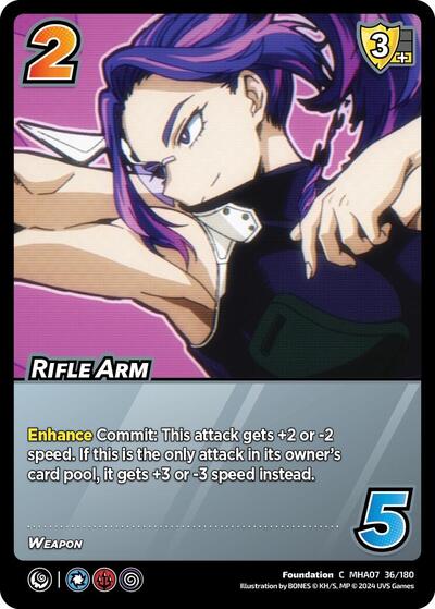 Rifle Arm (MHA7) #36/180 Common (Near Mint) UniVersus: My Hero Academia: Girl Power UniVersus: 2024