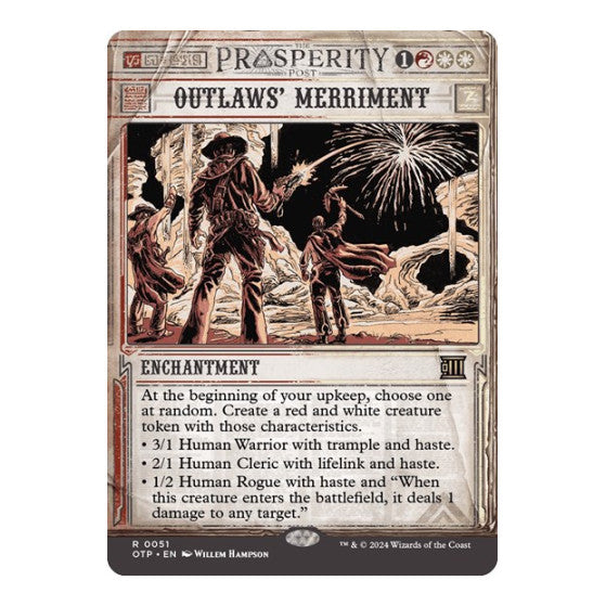 Outlaws Merriment (OTP) #51 Rare Outlaws of Thunder Junction: Breaking News Magic: The Gathering: 2024