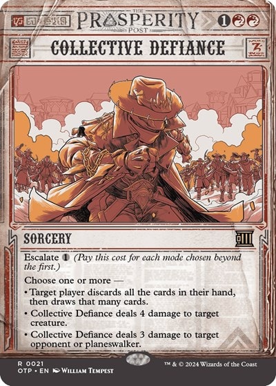 Collective Defiance (OTP) #21 Rare (Lightly Played) Outlaws of Thunder Junction: Breaking News Magic: The Gathering: 2024