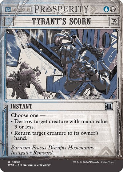 Tyrants Scorn (OTP) #56 Uncommon (Moderately Played) Outlaws of Thunder Junction: Breaking News Magic: The Gathering: 2024