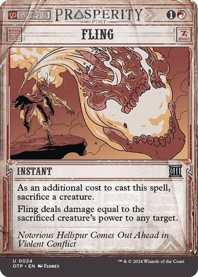 Fling (OTP) #24 Uncommon (Lightly Played) Outlaws of Thunder Junction: Breaking News Magic: The Gathering: 2024