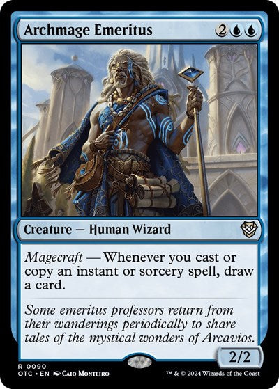 Archmage Emeritus (OTC) #90 Rare (Lightly Played) Commander: Outlaws of Thunder Junction Magic: The Gathering: 2024