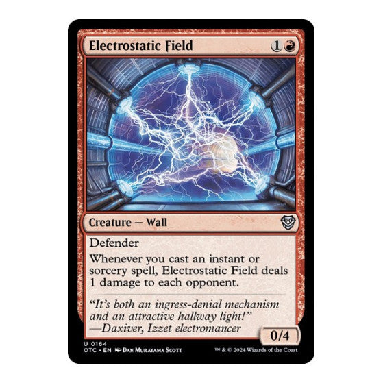 Electrostatic Field (OTC) #164 Uncommon (Lightly Played) Commander: Outlaws of Thunder Junction Magic: The Gathering: 2024
