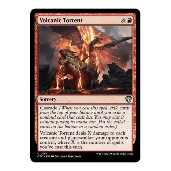 Volcanic Torrent (OTC) #184 Uncommon (Lightly Played) Commander: Outlaws of Thunder Junction Magic: The Gathering: 2024