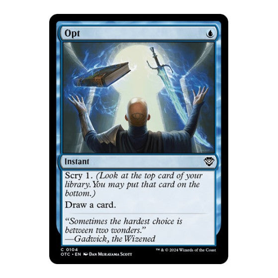 Opt (OTC) #104 Common (Lightly Played) Commander: Outlaws of Thunder Junction Magic: The Gathering: 2024