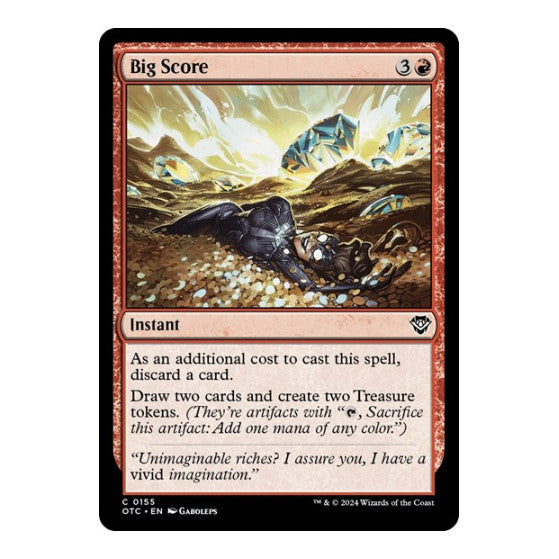 Big Score (OTC) #155 Common (Lightly Played) Commander: Outlaws of Thunder Junction Magic: The Gathering: 2024