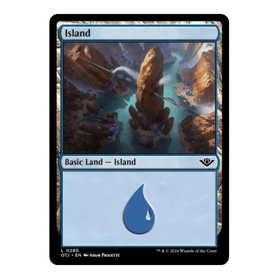 Island 0280 (OTJ) #280 Land (Foil Lightly Played) Outlaws of Thunder Junction Magic: The Gathering: 2024