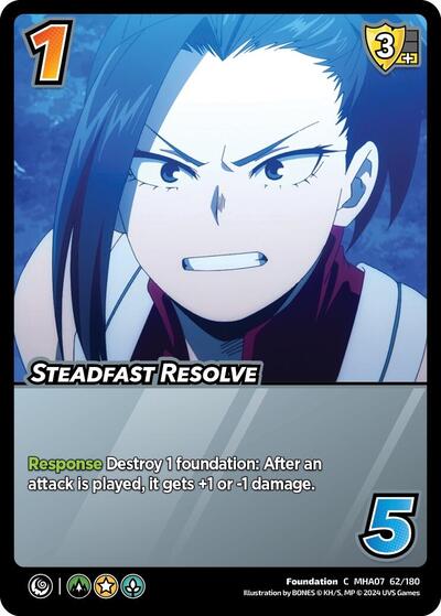 Steadfast Resolve (MHA7) #62/180 Common (Near Mint) UniVersus: My Hero Academia: Girl Power UniVersus: 2024