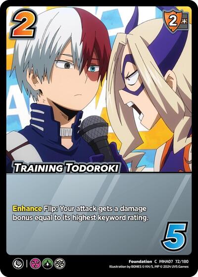 Training Todoroki (MHA7) #72/180 Common (Near Mint) UniVersus: My Hero Academia: Girl Power UniVersus: 2024