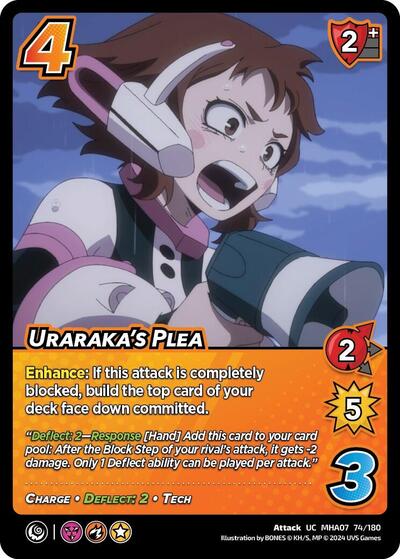 Uraraka's Plea (MHA7) #74/180 Uncommon (Lightly Played) UniVersus: My Hero Academia: Girl Power UniVersus: 2024
