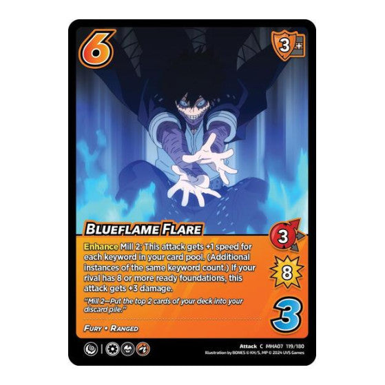 Blueflame Flare (MHA7) #119/180 Common (Lightly Played) UniVersus: My Hero Academia: Girl Power UniVersus: 2024