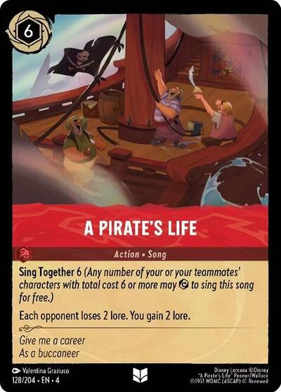 A Pirates Life (4) #128/204 Uncommon (Near Mint) Ursula's Return Disney Lorcana: 2024