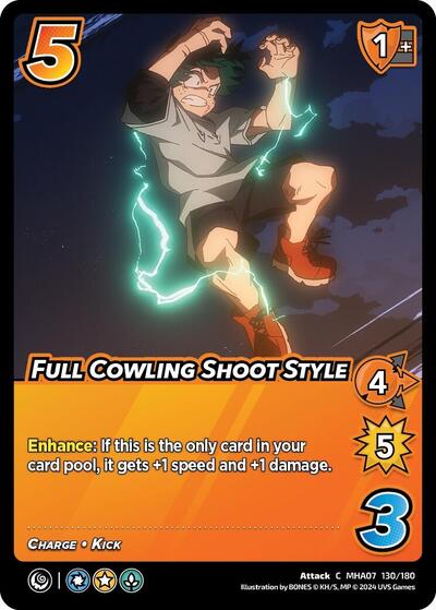 Full Cowling Shoot Style (MHA7) #130/180 Common (Lightly Played) UniVersus: My Hero Academia: Girl Power UniVersus: 2024