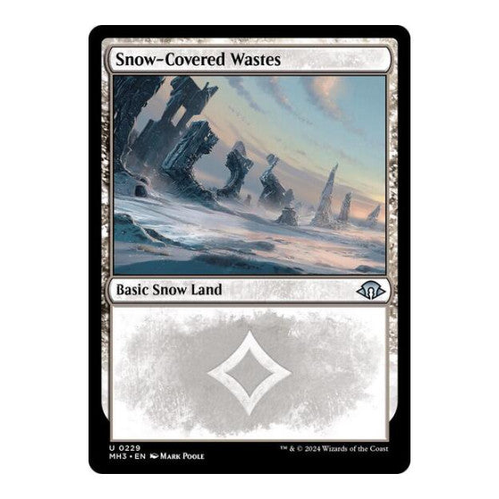 Snow Covered Wastes 0229 (MH3) #229 Uncommon (Lightly Played) Modern Horizons 3 Magic: The Gathering: 2024
