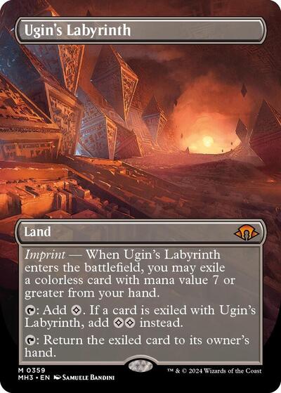 Ugins Labyrinth Borderless (MH3) #359 Mythic Rare (Foil Near Mint) Modern Horizons 3 Magic: The Gathering: 2024