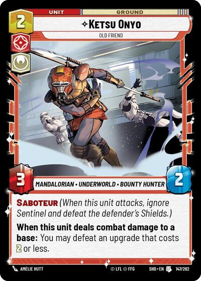 Ketsu Onyo Old Friend (SHD) #147/262 Uncommon (Near Mint) Shadows of the Galaxy Star Wars: Unlimited: 2024