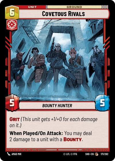Covetous Rivals (SHD) #171/262 Common (Near Mint) Shadows of the Galaxy Star Wars: Unlimited: 2024