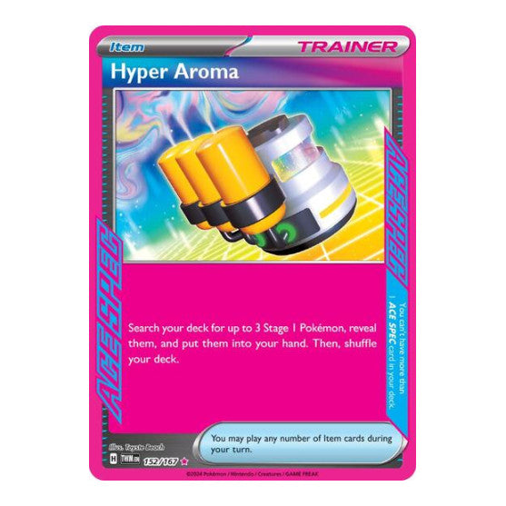 Hyper Aroma (TWM) #152/167 ACE SPEC Rare (Holofoil Near Mint) SV06: Twilight Masquerade Pokemon: 2024