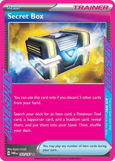 Secret Box (TWM) #163/167 ACE SPEC Rare (Holofoil Near Mint) SV06: Twilight Masquerade Pokemon: 2024