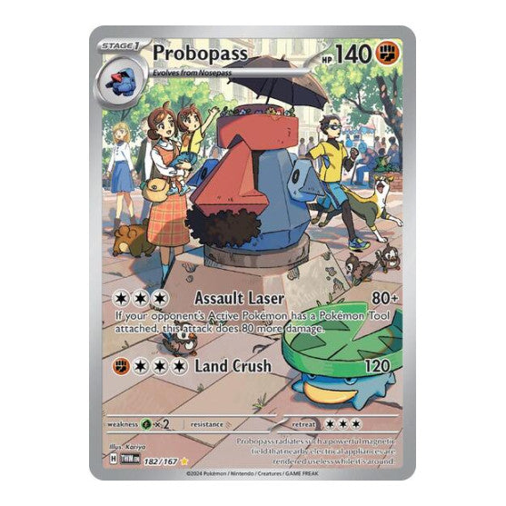 Probopass 182 167 (TWM) #182/167 Illustration Rare (Holofoil Near Mint) SV06: Twilight Masquerade Pokemon: 2024