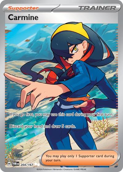 Carmine 204 167 (TWM) #204/167 Ultra Rare (Holofoil Near Mint) SV06: Twilight Masquerade Pokemon: 2024