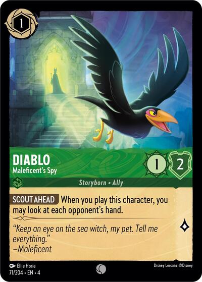 Diablo Maleficents Spy (4) #71/204 Common (Near Mint) Ursula's Return Disney Lorcana: 2024