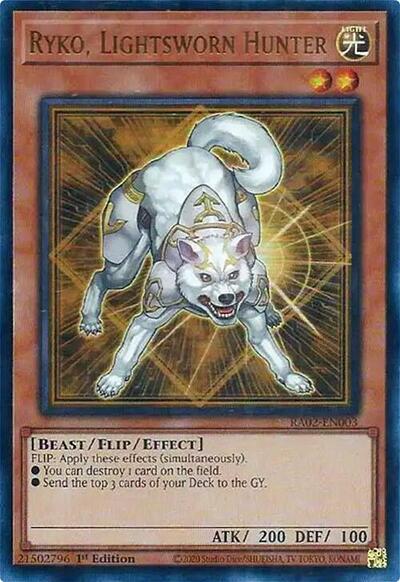 Ryko Lightsworn Hunter UR (RA02) #RA02-EN003 Ultra Rare (1st Edition Near Mint) 25th Anniversary Rarity Collection II YuGiOh: 2024