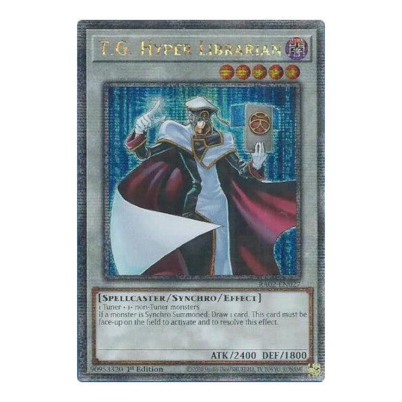 T G Hyper Librarian Quarter Century Secret Rare (RA02) #RA02-EN027 Quarter Century Secret Rare (1st Edition Near Mint) 25th Anniversary Rarity Collection II YuGiOh: 2024