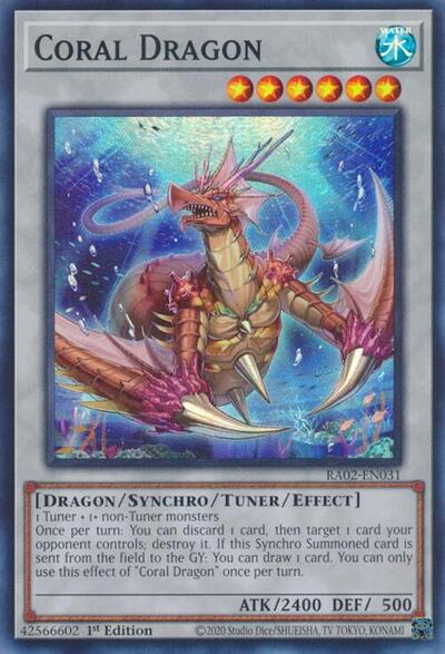 Coral Dragon (RA02) #RA02-EN031 Super Rare (1st Edition Near Mint) 25th Anniversary Rarity Collection II YuGiOh: 2024