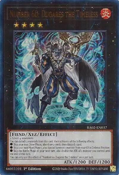 Number 60 Dugares the Timeless UR (RA02) #RA02-EN037 Ultra Rare (1st Edition Near Mint) 25th Anniversary Rarity Collection II YuGiOh: 2024