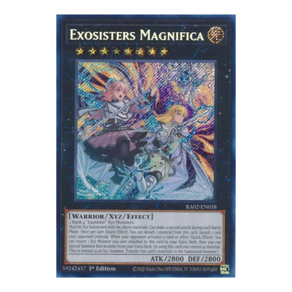 Exosisters Magnifica Secret Rare (RA02) #RA02-EN038 Secret Rare (1st Edition Near Mint) 25th Anniversary Rarity Collection II YuGiOh: 2024