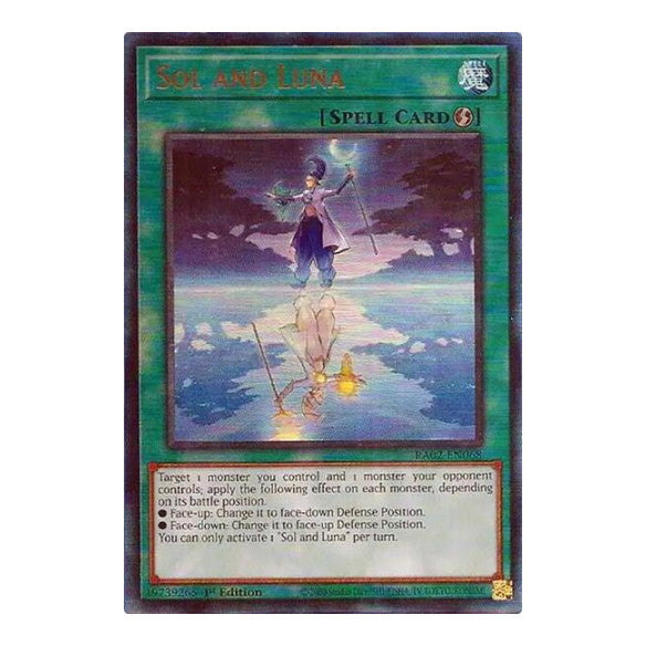 Sol and Luna (PUR) (RA02) #RA02-EN068 Prismatic Ultimate Rare (1st Edition Near Mint) 25th Anniversary Rarity Collection II YuGiOh: 2024