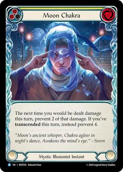 Moon Chakra Yellow (MST) #MST035 Rare (Lightly Played) Part the Mistveil Flesh and Blood TCG: 2024