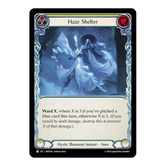 Haze Shelter (Yellow) (MST) #MST038 Common (Lightly Played) Part the Mistveil Flesh and Blood TCG: 2024