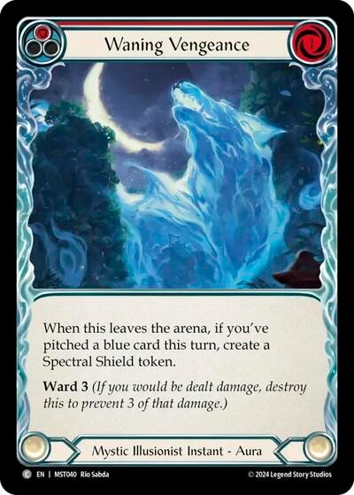 Waning Vengeance Red (MST) #MST040 Common (Lightly Played) Part the Mistveil Flesh and Blood TCG: 2024