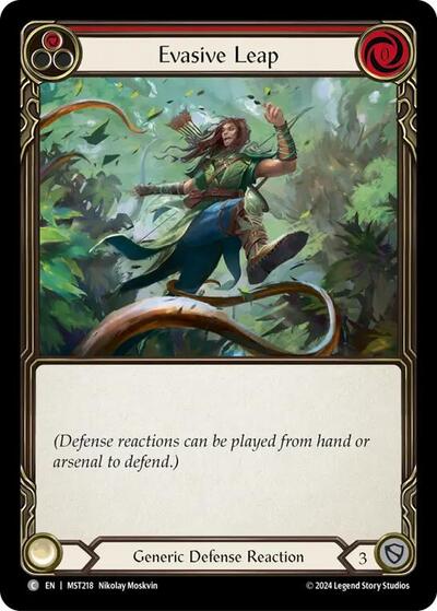 2024 Flesh & Blood TCG: Part the Mistveil (MST) - Evasive Leap Red (#MST218, Common) (Lightly Played)